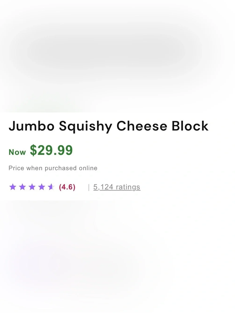 Squeeze Cheese Stress Toy - Jumbo